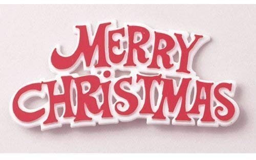 3 x Merry Christmas Red / White Motto Cake Decoration