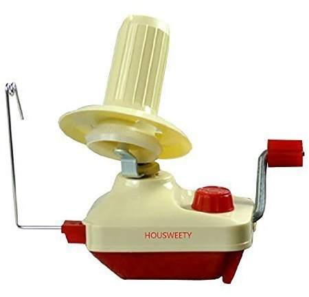 HOUSWEETY Manuell Wolle Winder Wollenwickler (Rot)