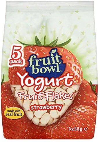 Fruit Bowl Fruit Flakes Strawberry with a Yogurt Coating (5x25g)