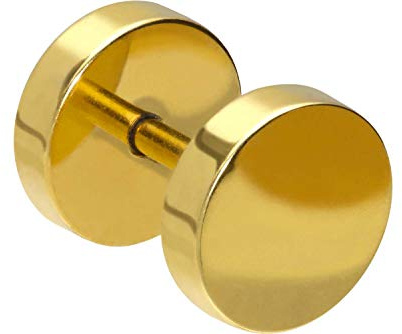 PIERCINGLINE Chirurgenstahl Stecker | FAKE PLUG RUND | Piercing Ohr Tunnel | Farb & Größenauswahl