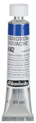 Schmincke Designers Gouache Ultramarinblau dunkel, 20 ml-Tube, 25 442 007