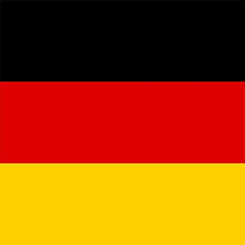 Kühlschrankmagnet mit Deutscher Nationalflagge - 5 x 5 cm - Deutschland Magnet