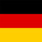 Kühlschrankmagnet mit Deutscher Nationalflagge - 5 x 5 cm - Deutschland Magnet