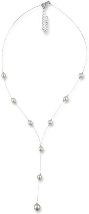 Rivelle Damen Y-Perlenkette creme Kette Perlen Collier Halskette Necklace Modeschmuck Hochzeit