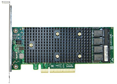 Intel Storage Adapter RSP3QD160J Controller PCI Express x8 3.0 RAID Controller (PCI Express 3.0, SAS, SATA, PCI Express x8, mittlere Höhe (Low-Profil), JBOD, Low-Profile MD2 PCIe AIC, SAS3416)