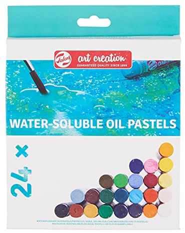 Talens Art Creation Water-Soluble Oil Pastels Set with 24 Colors | Water-Mixable Crayons