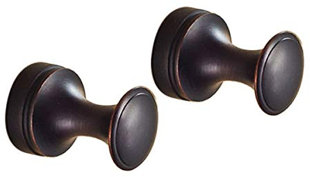 TentHome 2 Stück Antik Handtuchhaken Garderobenhaken Retro Wandhaken Messing Badhaken Bademantelhaken,Bronze Schwarz