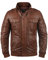 !Solid SDCamash Herren Lederjacke Bikerjacke Echtleder Jacke mit Stehkragen Eingrifftaschen Rippbündchen 100% Schafsleder Regular fit, Größe:M, Farbe:Golden Bro (5063)