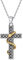 PROSTEEL Collier Kreuz mit Schlange 925 Silber Äskulapstab Schlangenstab Anhänger Halskette für Damen Mädchen 46cm/1,5mm Rolokette Modeschmuck Accessoire