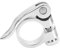Fahrrad Sattelstützenklemme, Fahrrad Aluminiumlegierung 28,6mm Sattelstützenklemme mit Schnellspanner für Mountainbike Rennrad 25,4mm Sattelstützen(Silber)