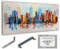 Monica Mirafiori I 100% HANDGEMALT I Gemälde New York I 140x70cm | Gemälde Handgemalt | Acrylgemälde | Sehr Großes Acrylbild I Moderne Kunst I Kunstbilder