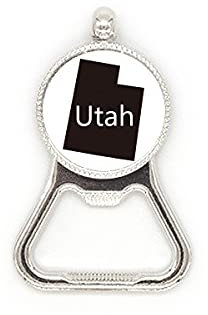Utah The United States of America Map Metal Beer Bottle Cap Opener Duty Stainless Steel