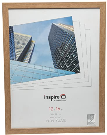 Hampton Frames Sorbonne SOR1216NG Cadre photo en plexiglas sans verre Effet chêne 30 x 40 cm