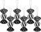 6Pcs Christmas Tree Baubles Candy Ornaments, 11cm Large Sweet Shaped Baubles Christmas Hanging Decorations, Shiny & Glitter Shatterproof Plastic Sweets Xmas Tree Festival Holiday Decor