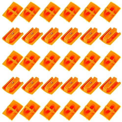 30 Stück Trimmer Schneiden Ersatzklingen Papierschneider Ersatzklinge mit Sicherheitsschutz Design für A4 Schwarz und Weiß Papierschneider, Orange