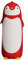 Edelstahl Pinguin Vakuum Isolierte Becher Reise Becher Tee Wasser Flasche Kaffee Flasche für Home Office Schule (Rot)