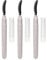 Sonew 3pcs Silicone Eyelash Mascara Brushes, Portable Eyebrow Spoolie Brush Lash Separating Brush with Dust Cover, White