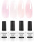 Vnicesli UV Nagellack Natur Gel 4er-Pack durchscheinender Jelly-Kristall Semi-permanenter Gel Lack Natürliche Farben Milchig Rosa Nackt Gel Nagellack Maniküre DIY Kit 4 x 10ml