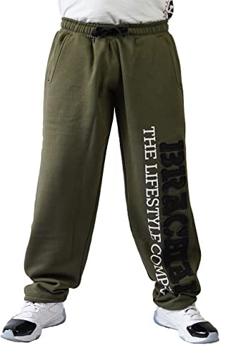 BRACHIAL® Bodybuilding Hose Herren [lockerer Schnitt, robuster Stoff] Grün 3XL | Fitness Kleidung | Bodybuilding | Pumperhose | Pants Men | Gym Clothing