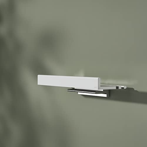 Keuco Duschablage aus Aluminium inklusive Montageset zum Kleben, ohne Bohren, weiß, abnehmbarer Korb, Wandmontage, Duschregal, Reva