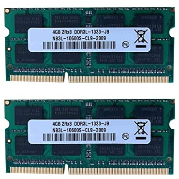 Tweovnai 2 PièCes DDR3L 4GB RAM MéMoire pour Ordinateur Portable 1333MHz Memoria Ram pour Ordinateur Portable UDIMM Memoria Rams pour Ordinateur Portable DRR3 4GB RAM Memomry