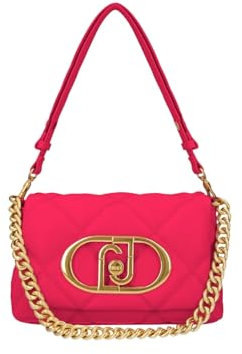 LIU JO Borsa a tracolla comoda, versatile e capiente, dal tessuto trapuntato matelassé, con chiusura con patta calamita. Presenta tasche interne di cui una con zip. Dispone di due tracolle, una a cate