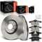 Frankberg 2x Bremsscheiben + 4x Bremsbeläge Vorderachse mit Bremsenschmiermittel Kompatibel mit Corsa D S07 2007-2014 Astra H L48 2004-2010 Meriva X03 2005-2010 Replace# 93186713