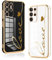 Vauki 2 Stück für Samsung Galaxy S21 Ultra 5G Hülle, Silikon Handyhülle TPU Herz Motiv Schutzhülle Kameraschutz Stoßfest Case,Jungen und Mädchen Love Cover für Samsung S21 Ultra 5G, Black and White