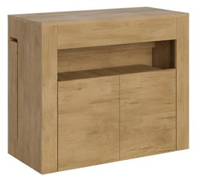 LIBEROSHOPPING.eu - LA TUA CASA IN UN CLIK Table console avec banc en bois mélaminé ELIA extensible à 302 cm Chêne