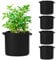 QWORK® 5 Stück 7 Gallonen Pflanzen Wachstumstaschen, Pflanzsack mit Griff, Verdickte Vliesstoff Pflanzsack für Gemüse, Blumen, Kräuter