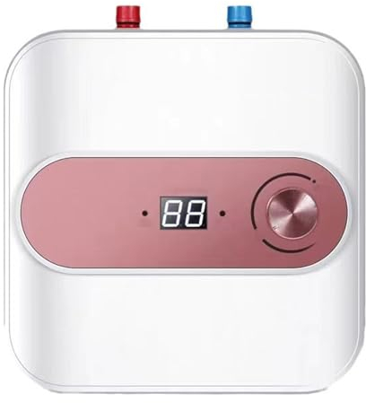 Billg Calentador de Agua Electrico, 1500W Calentador de Agua Electrico Instantaneo Pantalla Digital Termo Electrico 8 litros Ajustable 30-75°C Calentador Agua Instantaneo Montado en la Pared