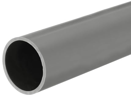 QUARKZMAN Tubo Redondo Rígido de PVC 28mm ID 32mm OD 330mm/13 Gris Claro de Alta Resistencia para Tubería de Agua Manualidades Funda de Cable Riego Acuarios Piscina