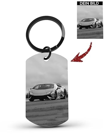 Schlüsselanhänger Auto Personalisiert | Mit Foto oder Logo | Geschenke für Männer