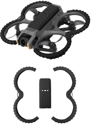 Propeller Guard Protector und Drohne Rückenschutzplatte Abdeckung Case Kompatibel für DJI Avata 2 (Schwarz)