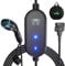 EV Charger Type 2 Charging Cable 8M UK 3 Pin Plug 2.3 kW KEYSAFER 6/7/8/9/10A Adjustable Electric Car Charger with Digital Display IP67 Waterproof and Carrying Bag