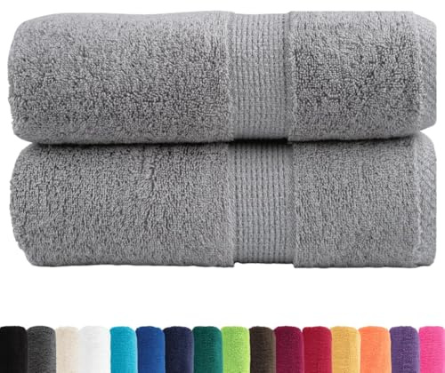 vidaXL Premium-Waschtücher SOLUND 2 STK. Grau 30x30 cm 600 g/m²