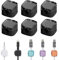 Magnetic Cable Clips, 6PCS Charging Cable Magnetic Cable Organizer Storage Holder, Kabelhalter Selbstklebend, Kabel Organizer Selbstklebend für Schreibtisch, Nachttisch, Ladekabeln (Schwarz)