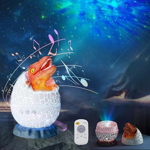 Domigard Dinosaur Light Projector for Boys Gifts,Baby Sensory Toys for Babies with Remote Control,Bluetooth, Music, Timing, USB Rechargeable Lamp,Dinosaur Night Light for Bedroom [Energy Class A]