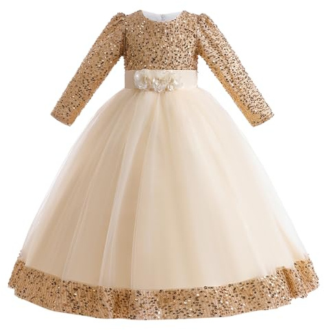 Girls Party Dress Elegant Ankle Length Puffy Tulle Prom Gown Princess Wedding Bridesmaid Pageant Christmas Long Dresses