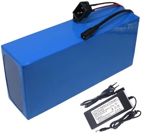 GNIUBBDB 48V 30Ah 13S4P E-Bike Lithium Ion Battery Pack with Charger Built-in BMS for 200-1500W Electric Bicycle Motor XT30 Plug