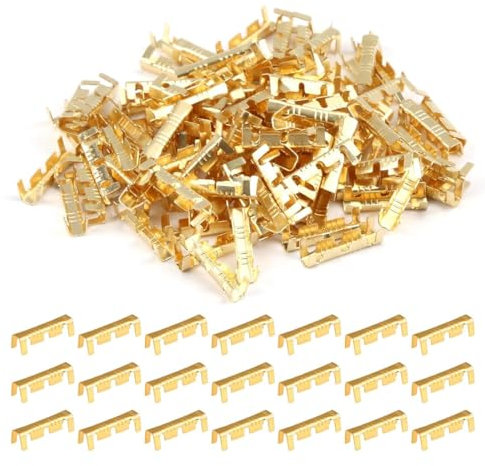 HQRKOTM 200 pezzi Connettore di testa in ottone, connettore per cavo 0,3-1,5 mm Connettore per cavo per connessioni elettriche sicure e affidabili Connettore a crimpare 0,5