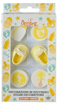 Decora 0500458 Babypartydekoration aus Zucker, 6 Stück