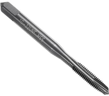 sourcing map Spiral Point Thread Tap 10-32 UNF 2B, Nitride Coated Machine Screw Tap Tapping Bit Threading Repair Tool, M2 High-Speed Steel (HSS)