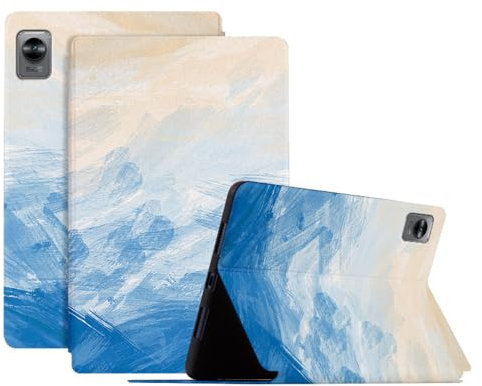 SLLMYYX Funda para Oppo Realme Pad Mini 8.7 pulgadas 2022, funda inteligente protectora de cuero SPU con soporte delgado folio, azul