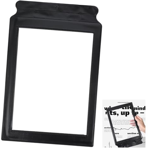 3X Magnifier for Reading Books Lightweight Plastic Magnifier Full Page Viewing Area Rectangular Portable Handheld Magnifiers for Read Small Prints Low Vision