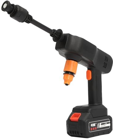 Cordless Battery Portable Pressure Washer, Power Jet Washer with Batteries, 3 Spray Modes, 5M Hose, Foam Bottle, for Car Patio Garden Cleaning