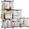 HOMIDEC 6 Cube Storage Unit, Multifunctional DIY Wire Storage shelf, Fence Wardrobe Closet Cabinet Bookcase Bookshelf Perfect for Office, Living Room, Kitchen, Bathroom, Black