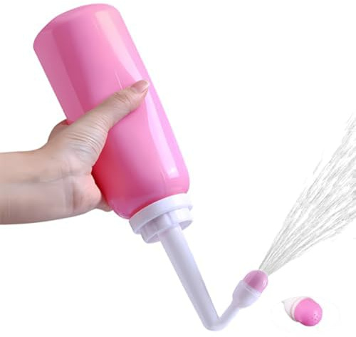 Perineal Bottle for Postpartum Care, 500ml Portable Handheld Upside Down Peri Bottles with Cover, Postpartum Essentials for New Moms Perineal Recovery & Cleaning Bottle