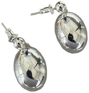 HUANGBONIG Temperament Water Bottle Earrings, Water Drop Simple Earrings - Silver