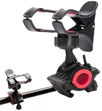 Generico Bike Phone Mount, Mountain Cycling Bracket, 4.92x2.95in Smartphone Navigation Holder, Shockproof 360° Rotation, Adjustable Clamp for Outdoor, Riding, Commuting, Fitness